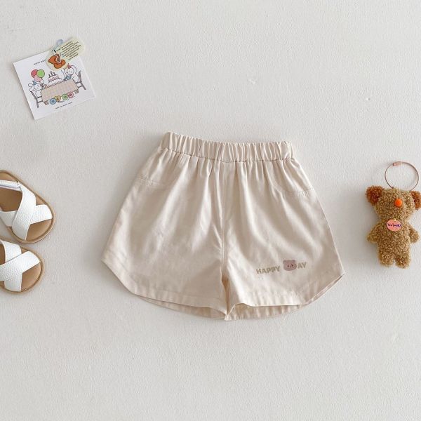 【預購】夏款--男童熊熊刺繡短褲 