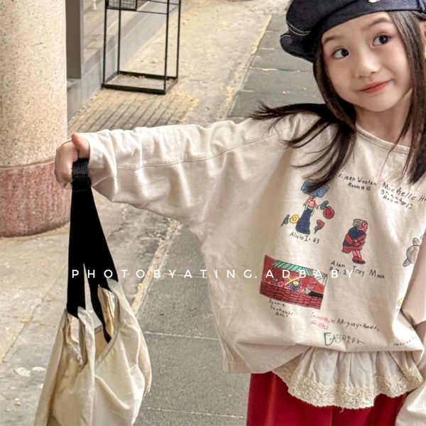 預購秋款男女童童趣上衣尺寸80-130 