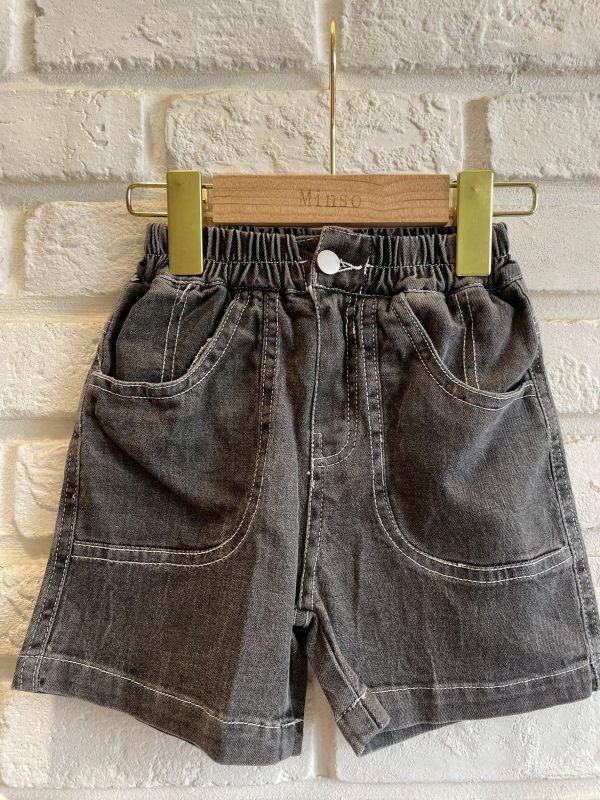 5985-現貨夏款男童帥帥牛仔短褲尺寸80-120 