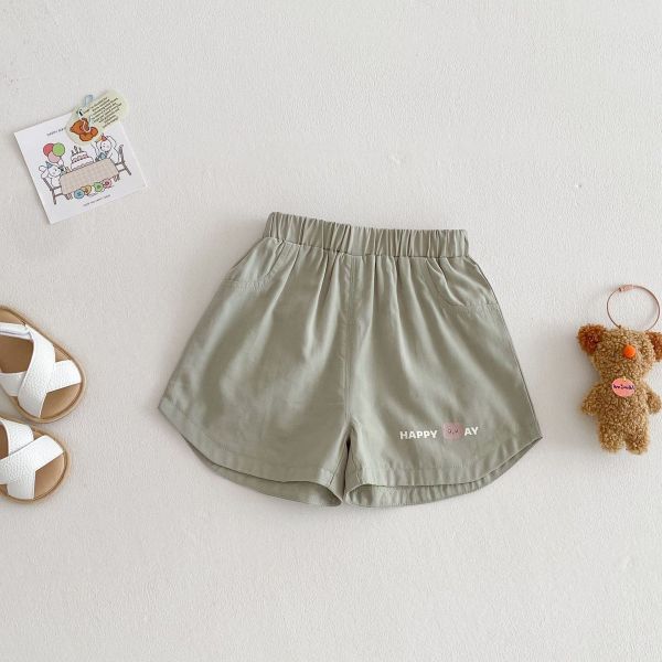 【預購】夏款--男童熊熊刺繡短褲 