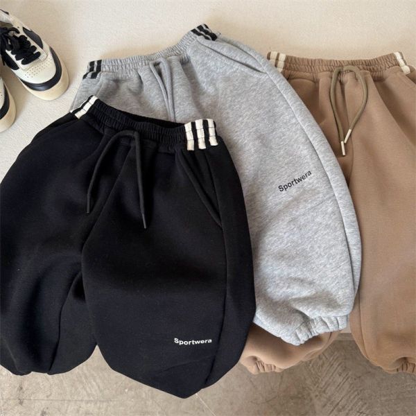 預購冬款男女童加厚束腳運動褲尺寸90-150 