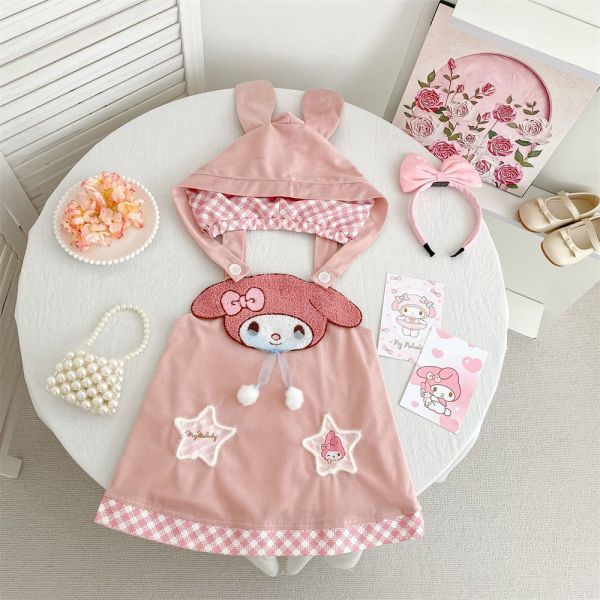 預購秋款女童美樂蒂可愛真2件洋裝尺寸100-150 