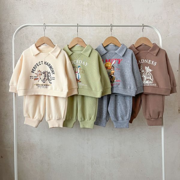 預購秋款男女童卡通套裝尺寸73-120 