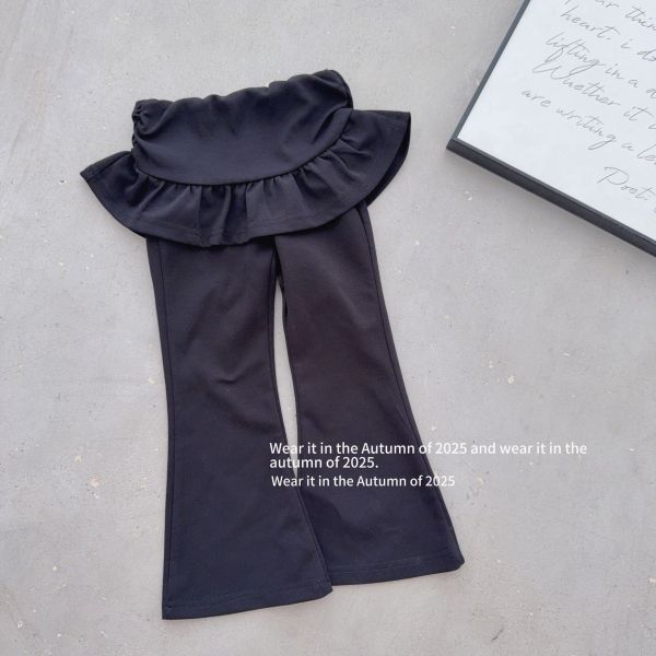 預購秋款女童氣質百褶褲裙喇叭褲尺寸90-150 