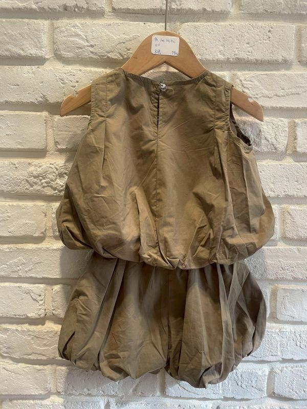 8286-現貨夏款女童氣質感焦糖泡泡無袖套裝尺寸90-130 