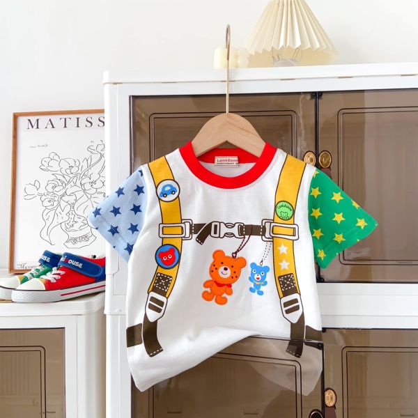 現貨夏款-日單熊熊背帶上衣 