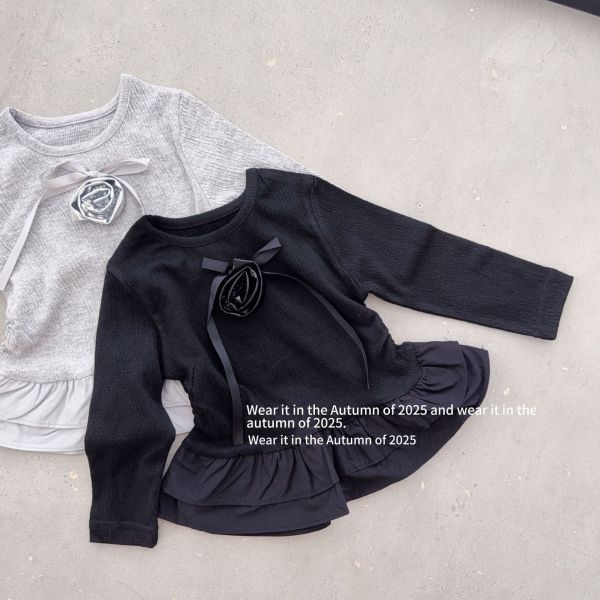 預購秋款女童花朵小香風上衣尺寸90-150 