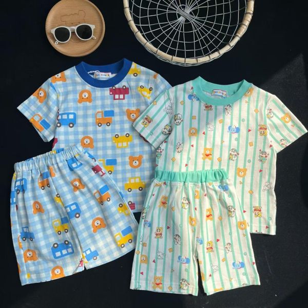 預購夏款男童日系居家服套裝 