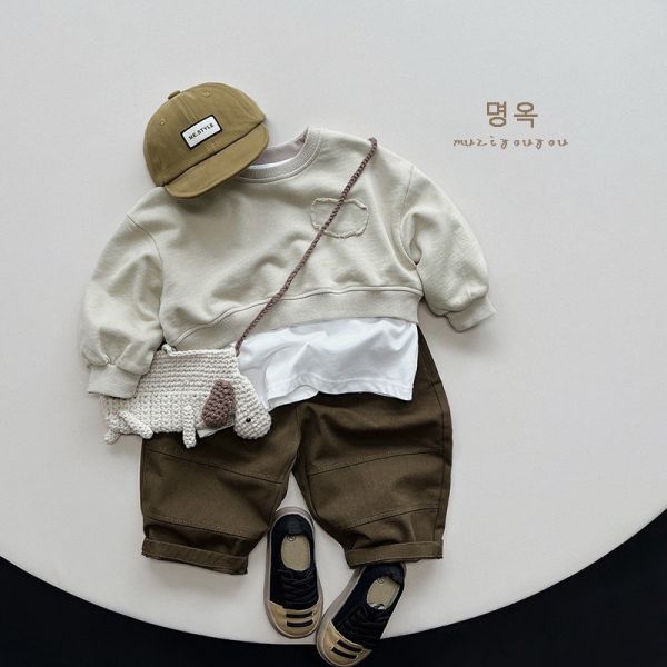 預購秋款童帥氣百搭短版上衣尺寸80-130 