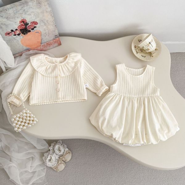 預購秋款女寶花苞裙套裝尺寸66-90 