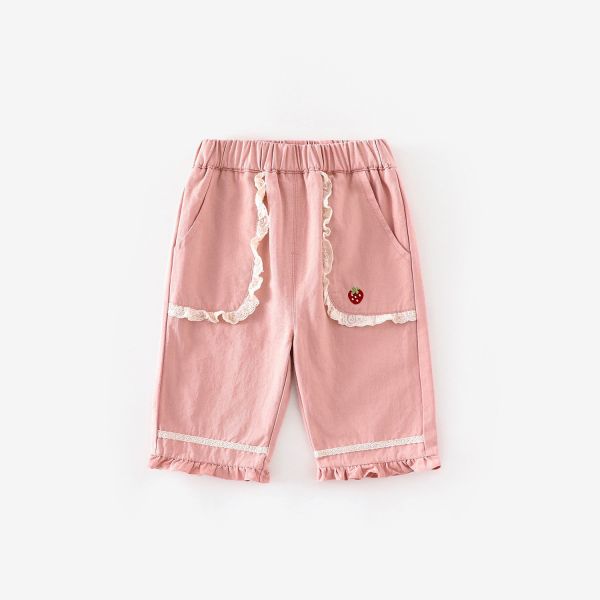 預購秋款女童花邊休閒褲套裝尺寸73-120 