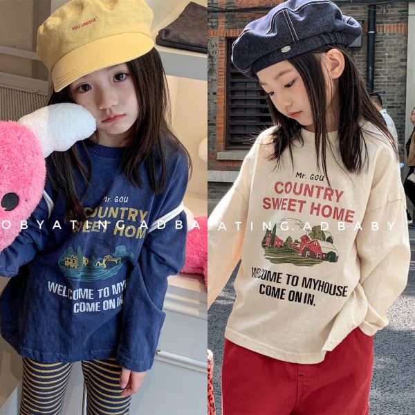 預購秋款男女童小房子百搭上衣尺寸80-130 