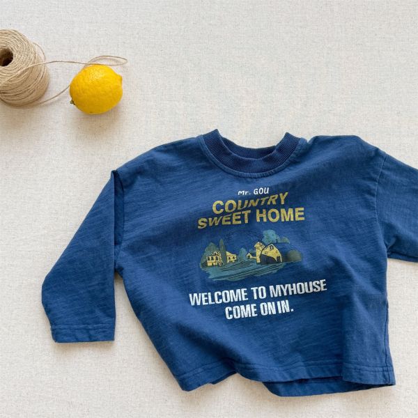 預購秋款男女童小房子百搭上衣尺寸80-130 