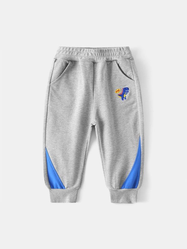 預購秋款男童恐龍運動棉長褲尺寸90-140 