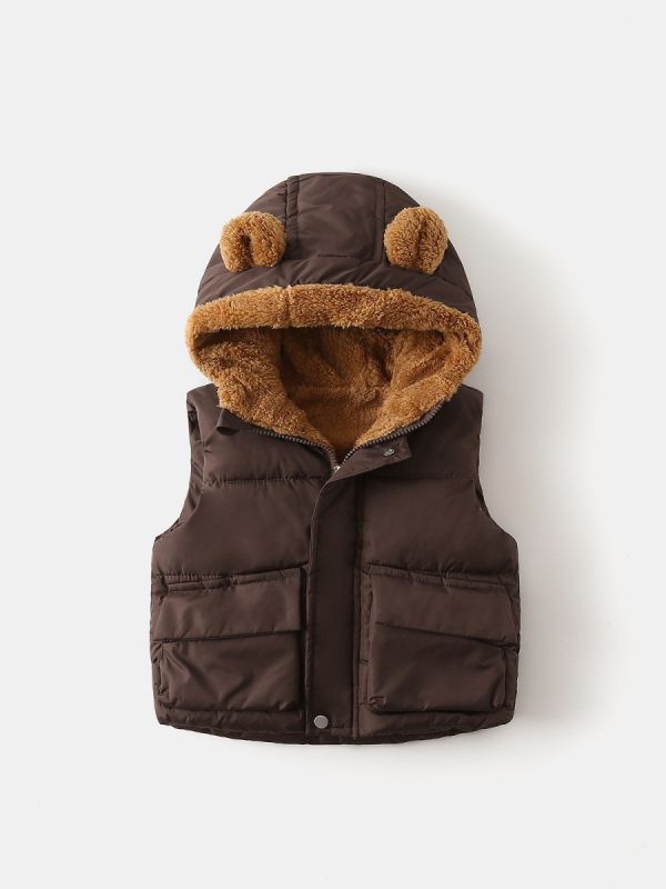 預購冬款男童加厚毛毛背心尺寸90-130 