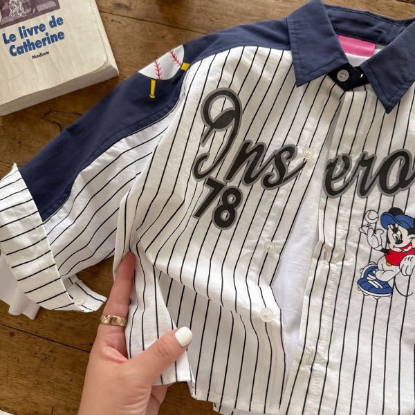 預購秋款男童米奇棒球服尺寸90-140 