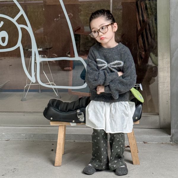 預購秋款女童喇叭褲長褲尺寸80-130 