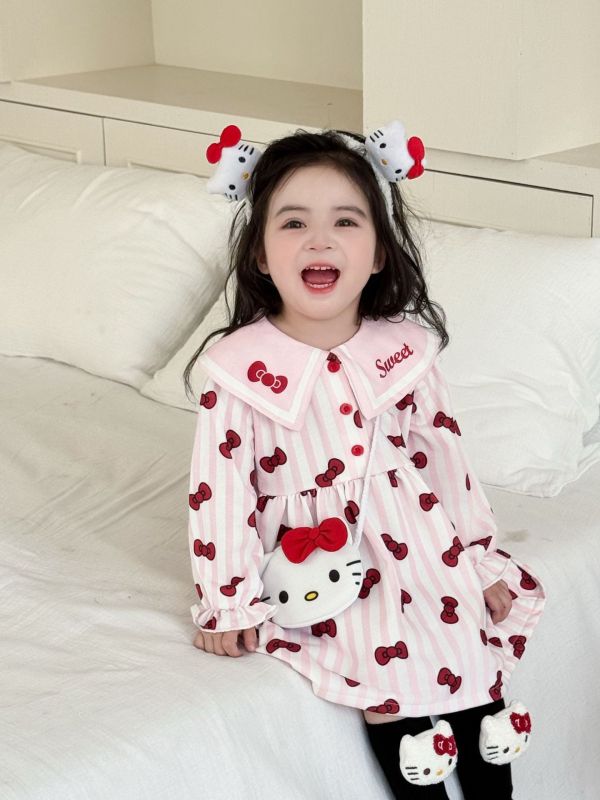 預購秋款設計師品牌日系 翻領蝴蝶結KT公主洋裝 