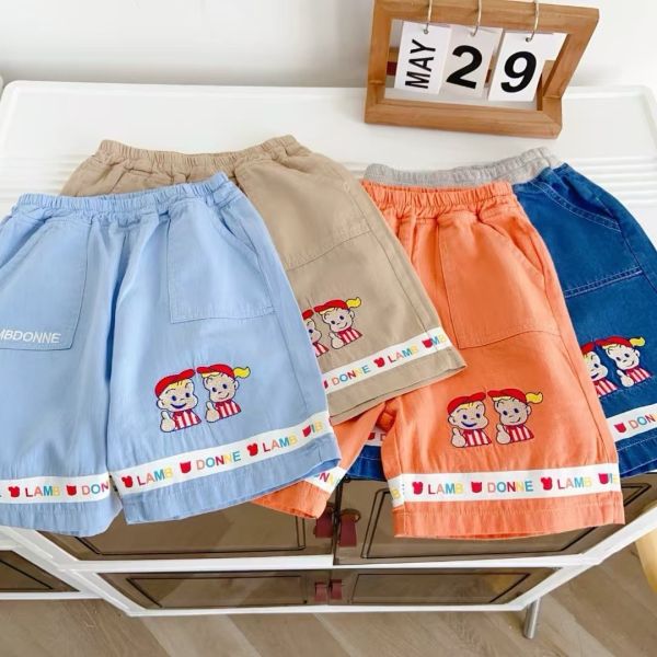 【預購】夏款-男童日單原田刺繡褲 