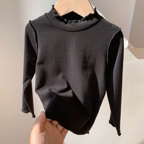 預購秋款女童木耳邊內搭上衣尺碼90-150 