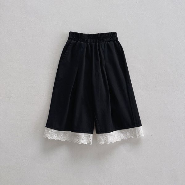 預購秋款女童花邊蕾絲寬長褲尺寸90-150 