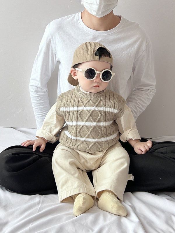 預購秋款男寶型男針織套裝尺寸73-110 