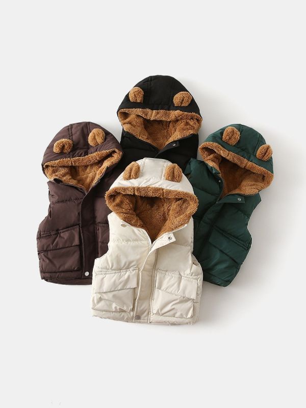 預購冬款男童加厚毛毛背心尺寸90-130 