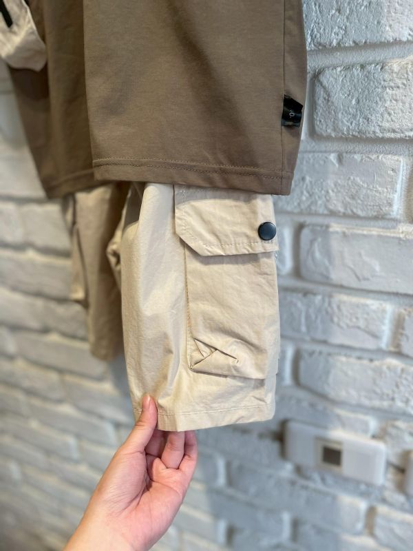 26803現貨夏款男童綠咖ALO工裝套裝尺110-150 