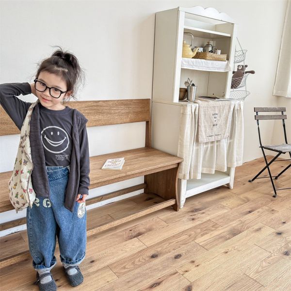 預購秋款男女童微笑上衣尺寸80-130 