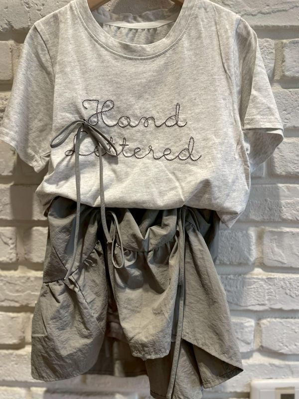 2615-現貨夏款女童氣質蝴蝶結休閒套裝尺寸100-140 