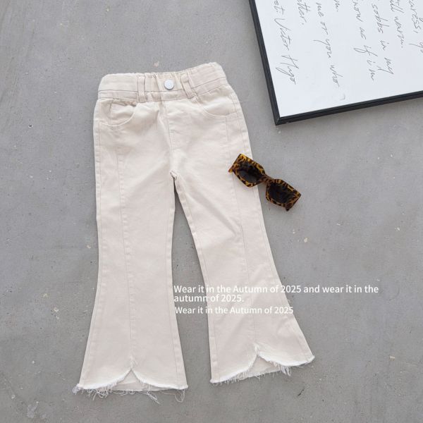 預購秋款女童氣質辣妹喇叭褲尺寸90-150 