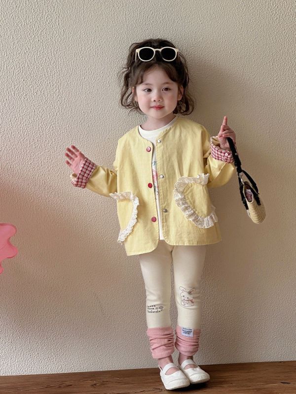 預購秋款男女童風衣外套尺寸80-130 