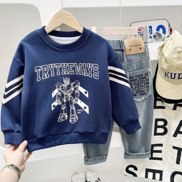 預購秋款男童機器人上衣尺寸100-150 