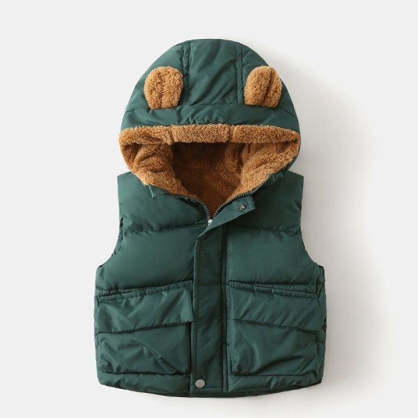 預購冬款男童加厚毛毛背心尺寸90-130 