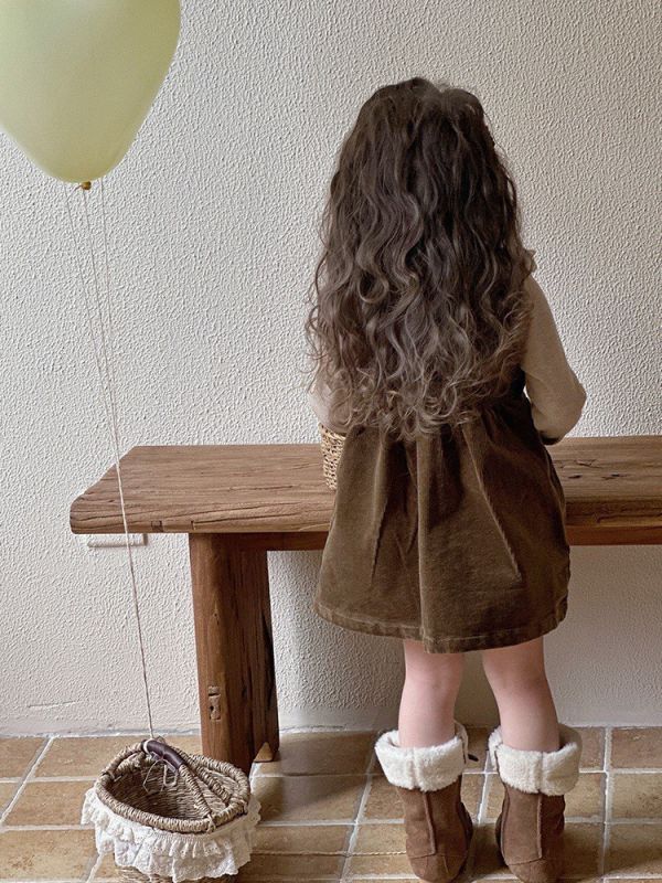 預購秋冬款女童甜美連衣裙套裝尺寸80-130 