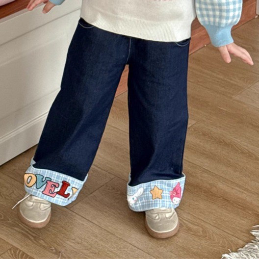 預購秋款女童甜美可愛美樂蒂大耳狗寬長褲尺寸100-150 