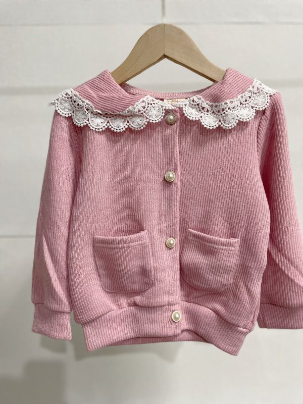 現貨秋款女童珠珠外套上衣尺寸05-17 