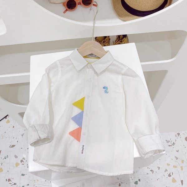 預購秋款男童恐龍襯衫上衣尺寸90-130 