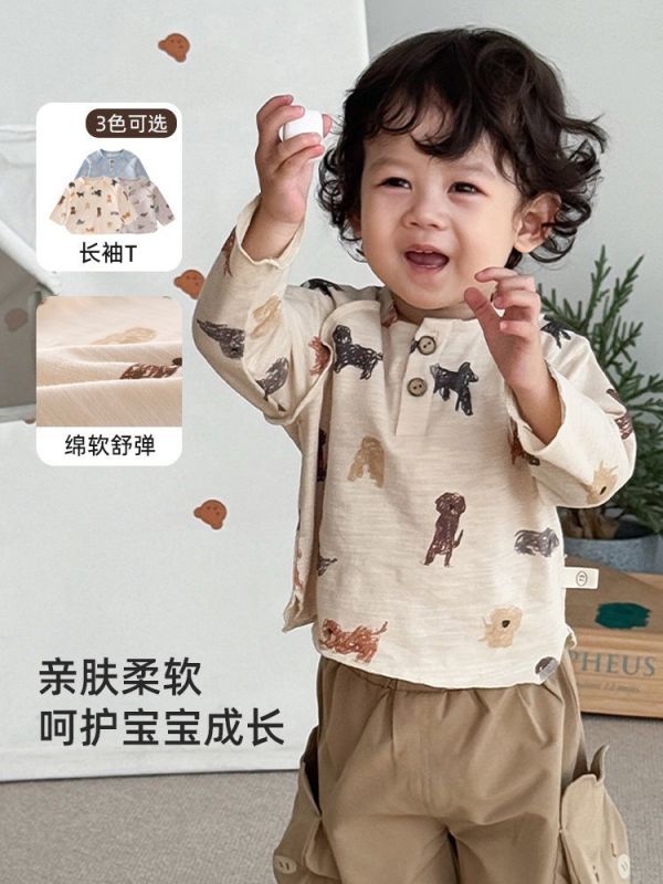 預購秋款男女童狗狗套裝尺寸73-120 