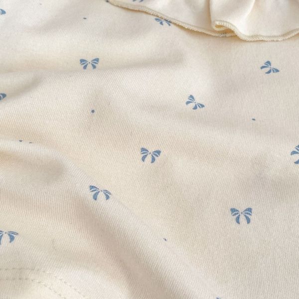 預購秋款女寶甜美蝴蝶結花邊領背帶裙套裝尺寸66-90 