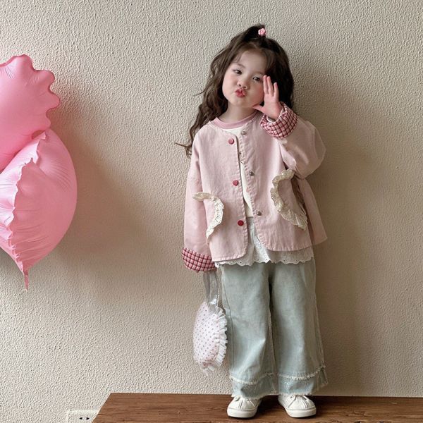 預購秋款男女童風衣外套尺寸80-130 