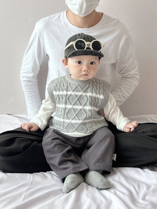 預購秋款男寶型男針織套裝尺寸73-110 