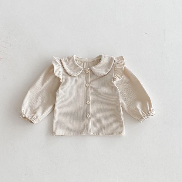 預購秋款女童韓版燈芯絨娃娃領背心裙套裝尺寸80-130 