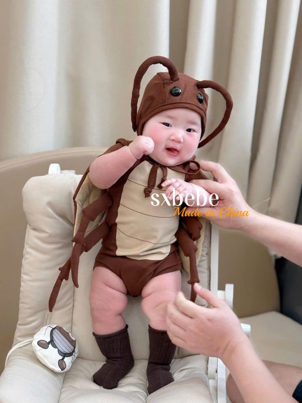 預購萬聖節蟑螂包屁衣含帽含包套裝9/10收單 