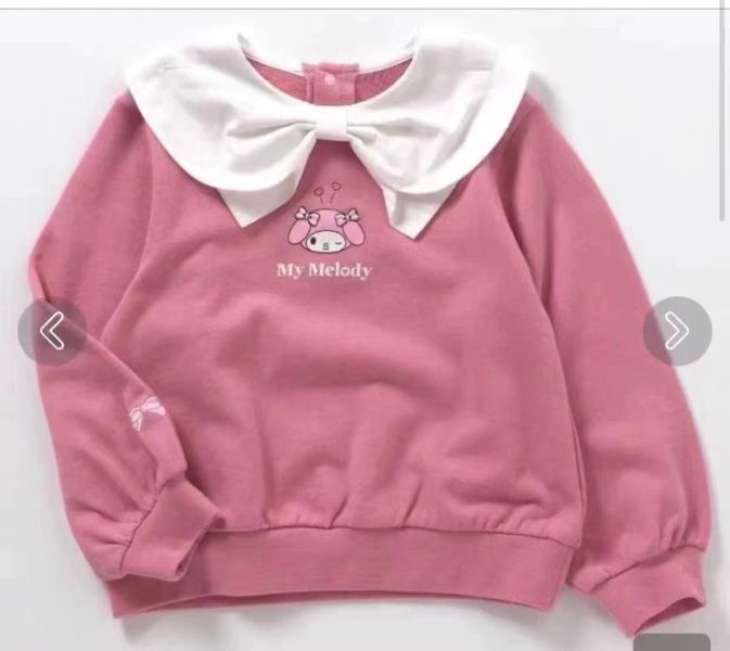 預購冬款女童日系卡通翻領上衣尺寸90-140 