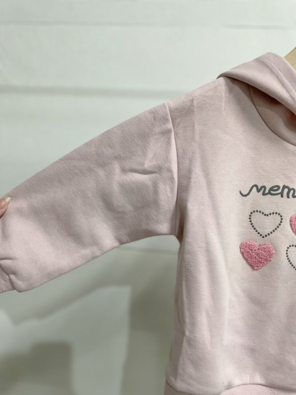 現貨秋款女童愛心帽T上衣尺寸05-17 