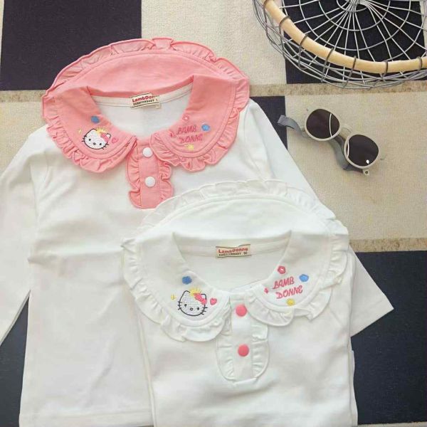 現貨日單女童粉色KT上衣（棉） 尺寸90-130附實拍 