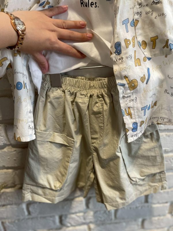 881現貨夏款男童字母3件套裝尺90-130 