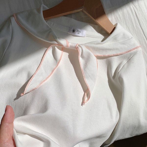 預購秋款女童甜美海軍領上衣尺寸90-140 