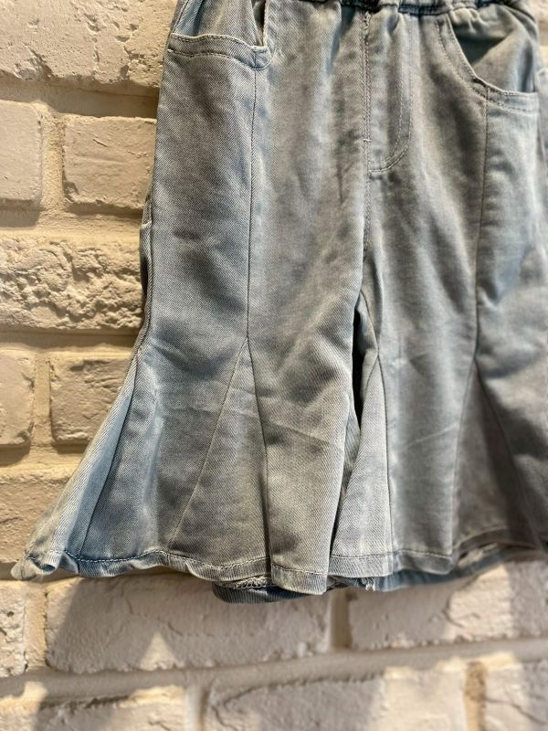 26072-現貨夏款女童設計感氣質喇叭褲尺寸80-120 